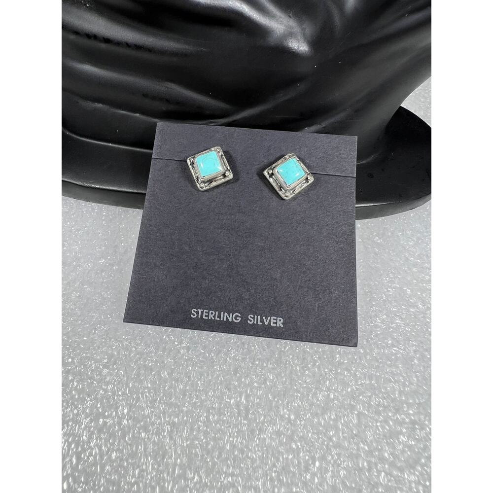 Vintage Sterling Silver Turquoise Southwestern Country Western Rodeo Deadstock - Picture 8 of 16